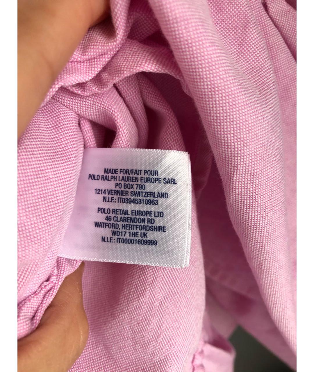 RALPH LAUREN Розовая хлопковая рубашка/блузка, фото 7