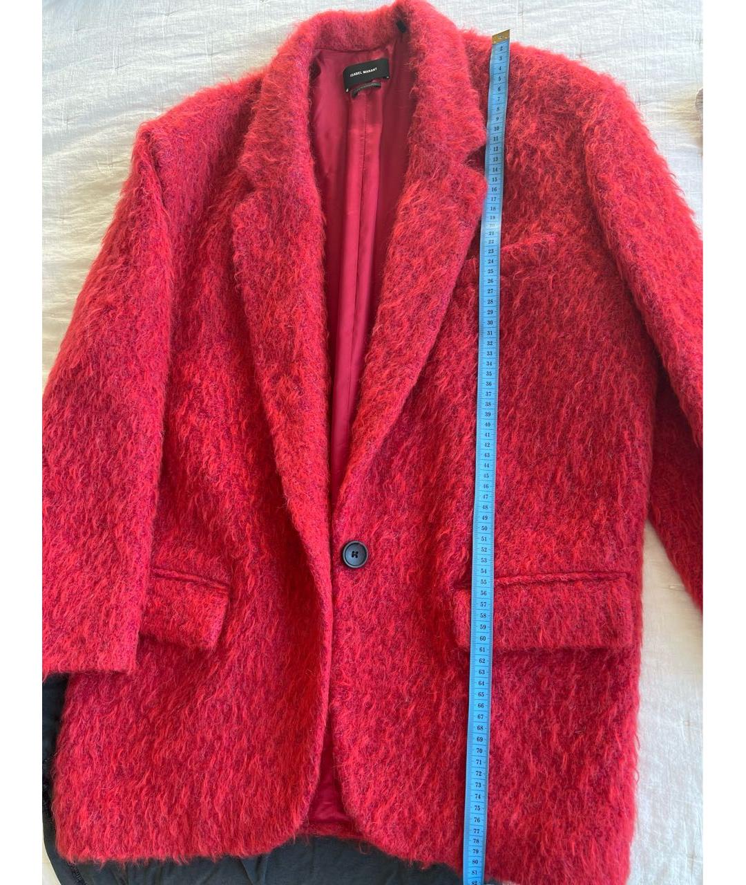 ISABEL MARANT Бордовое шерстяное пальто, фото 6
