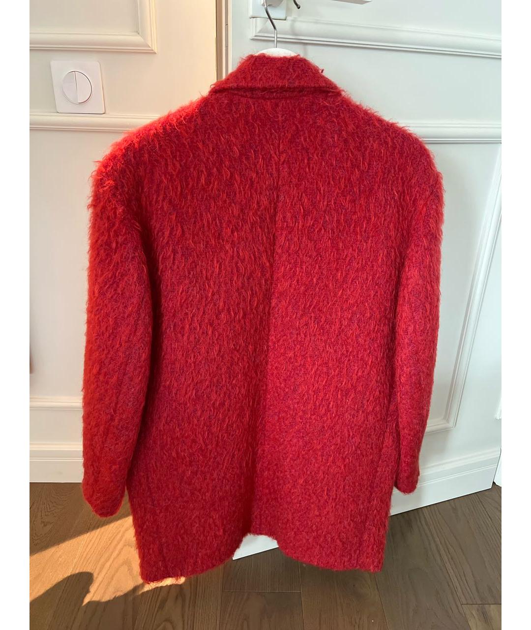 ISABEL MARANT Бордовое шерстяное пальто, фото 2