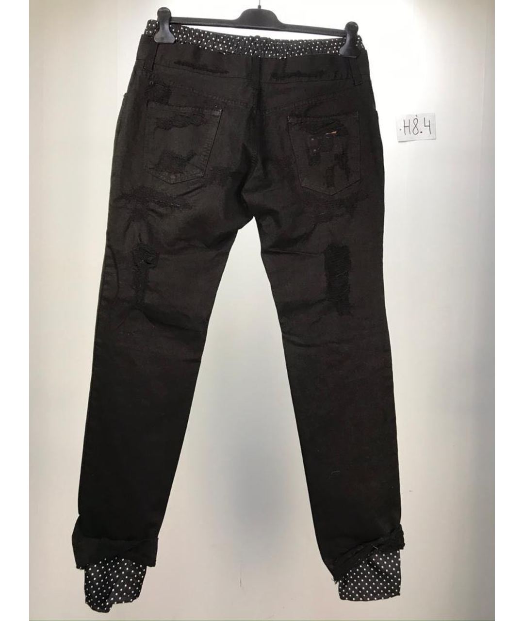 DOLCE&GABBANA Черные хлопковые прямые джинсы, фото 2