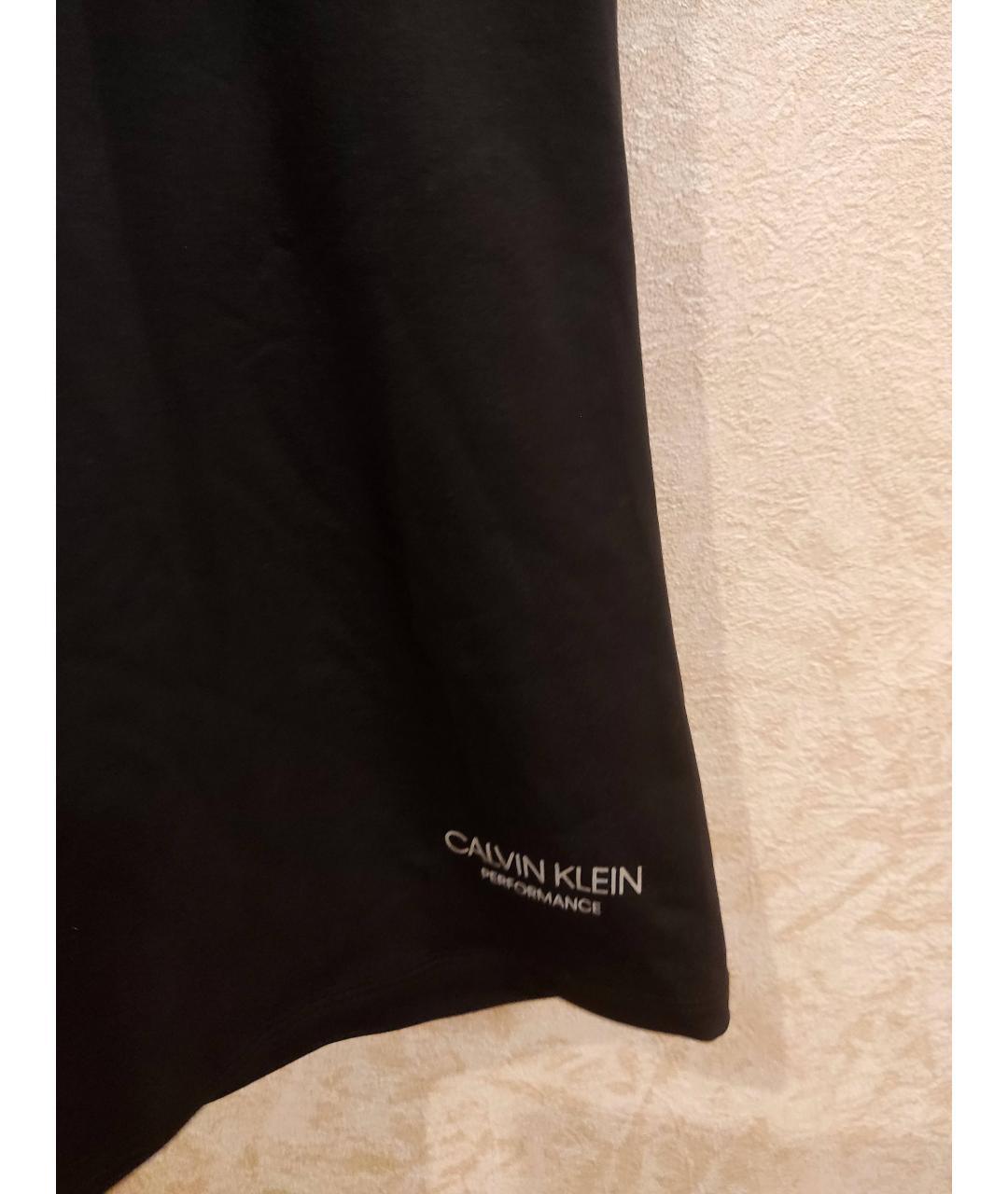 CALVIN KLEIN Черная полиэстеровая футболка, фото 8