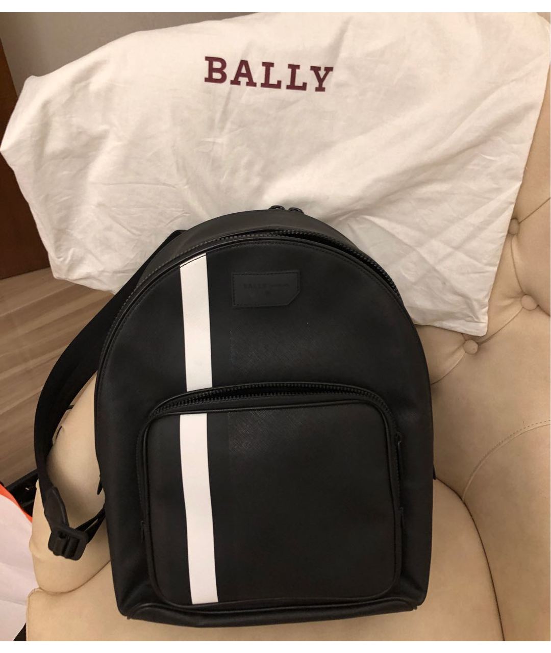 BALLY Черный синтетический рюкзак, фото 6