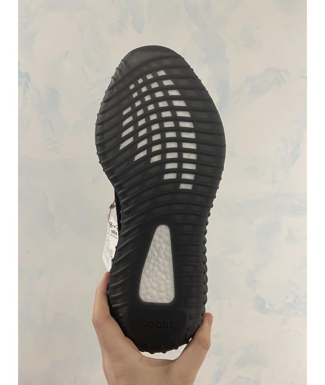 ADIDAS YEEZY Черные текстильные низкие кроссовки / кеды, фото 5