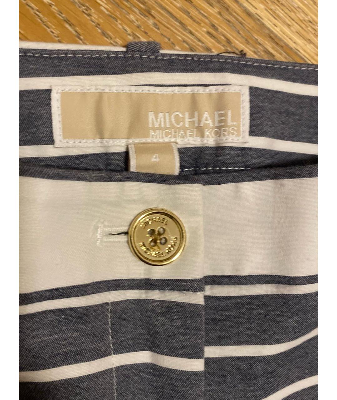 MICHAEL KORS Хлопко-эластановые прямые брюки, фото 2