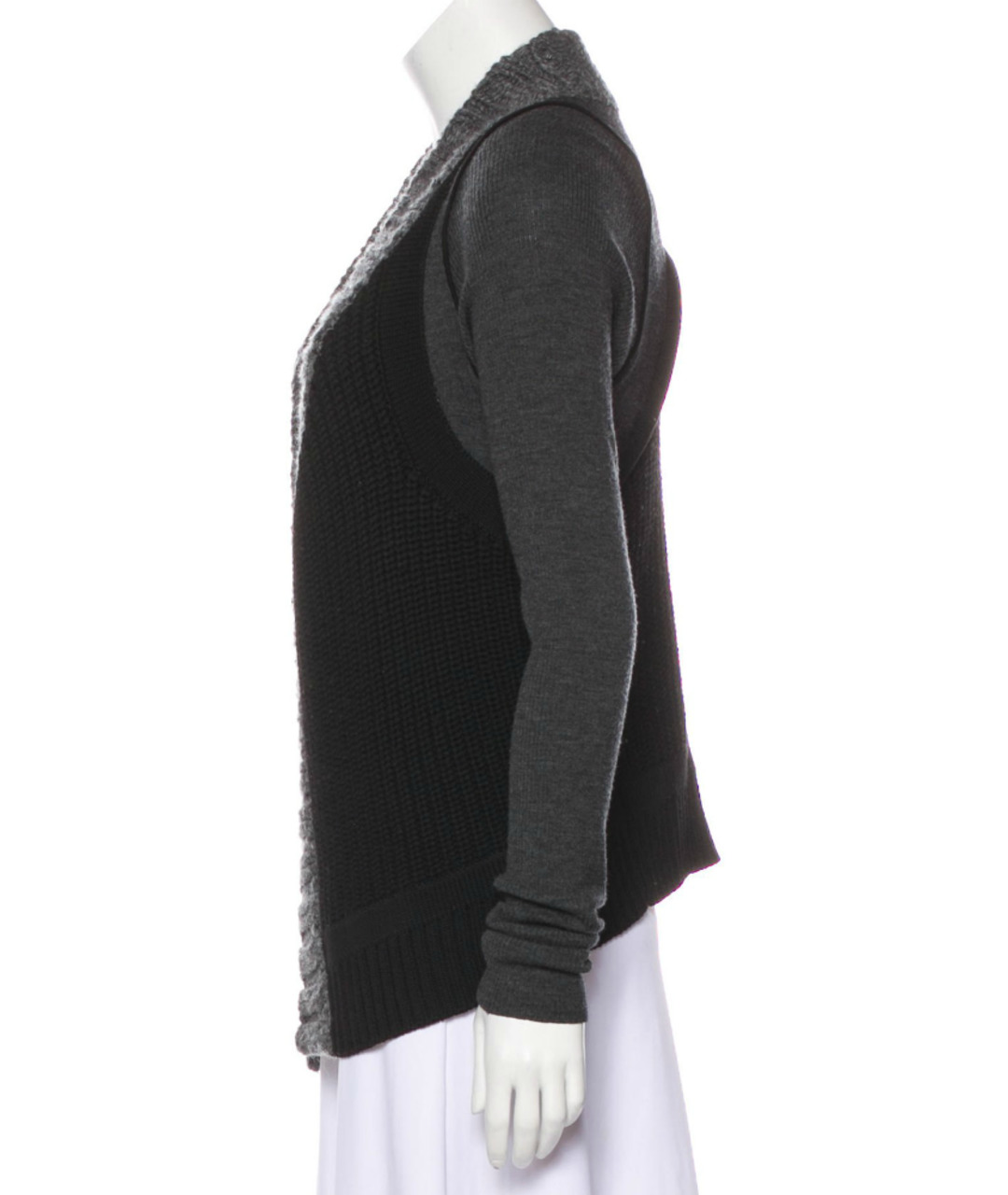 VERA WANG Серый шерстяной джемпер / свитер, фото 2