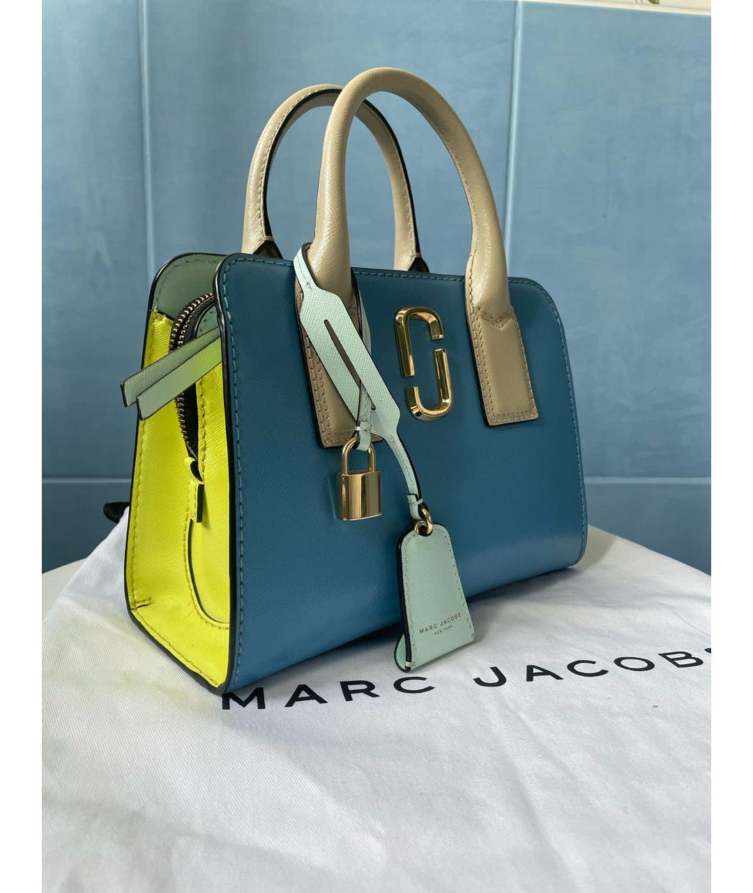 MARC JACOBS Голубая кожаная сумка тоут, фото 2