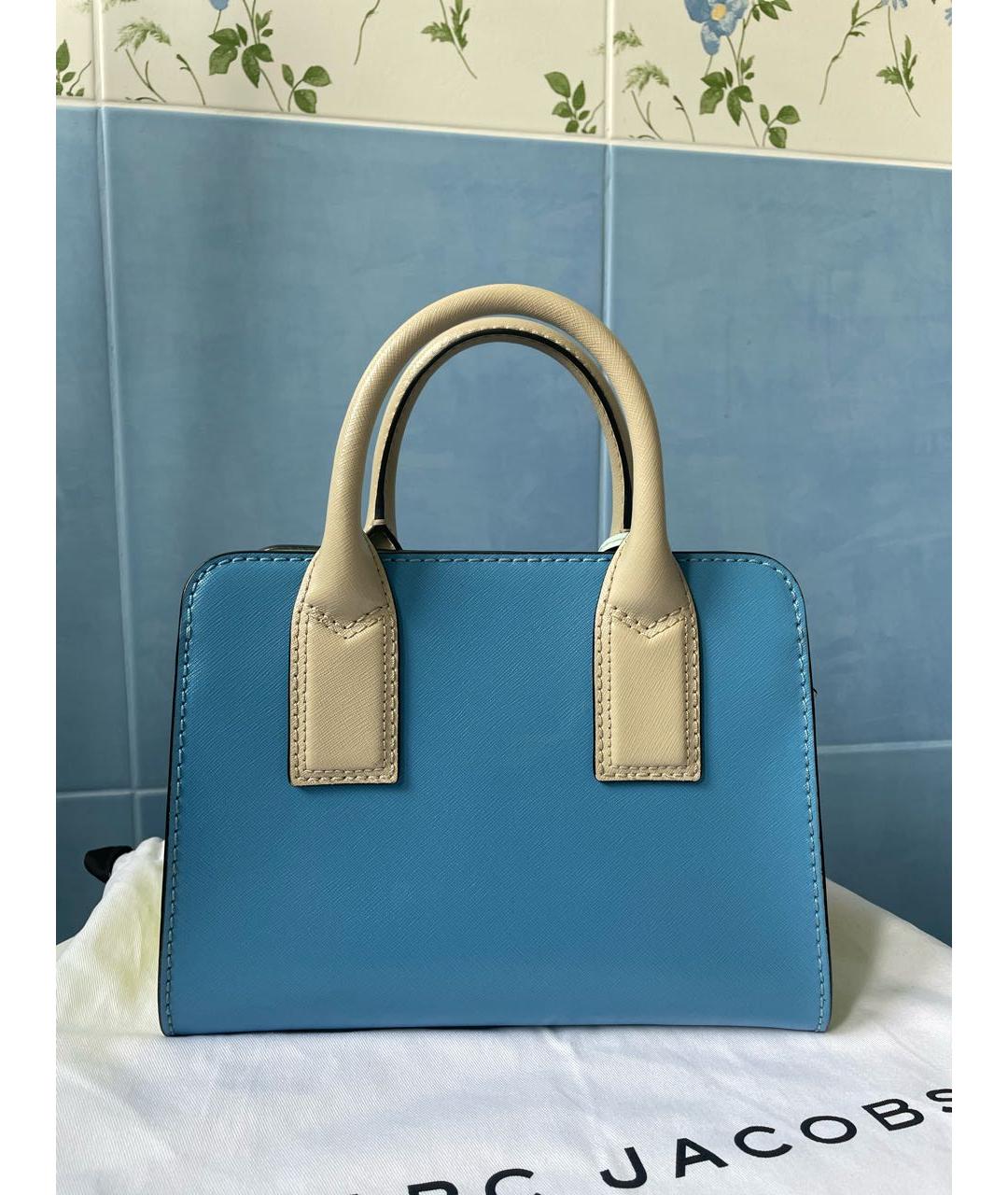 MARC JACOBS Голубая кожаная сумка тоут, фото 3