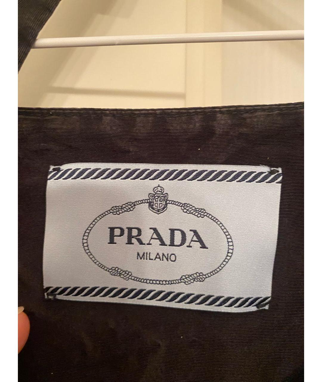PRADA Черное шелковое коктейльное платье, фото 3