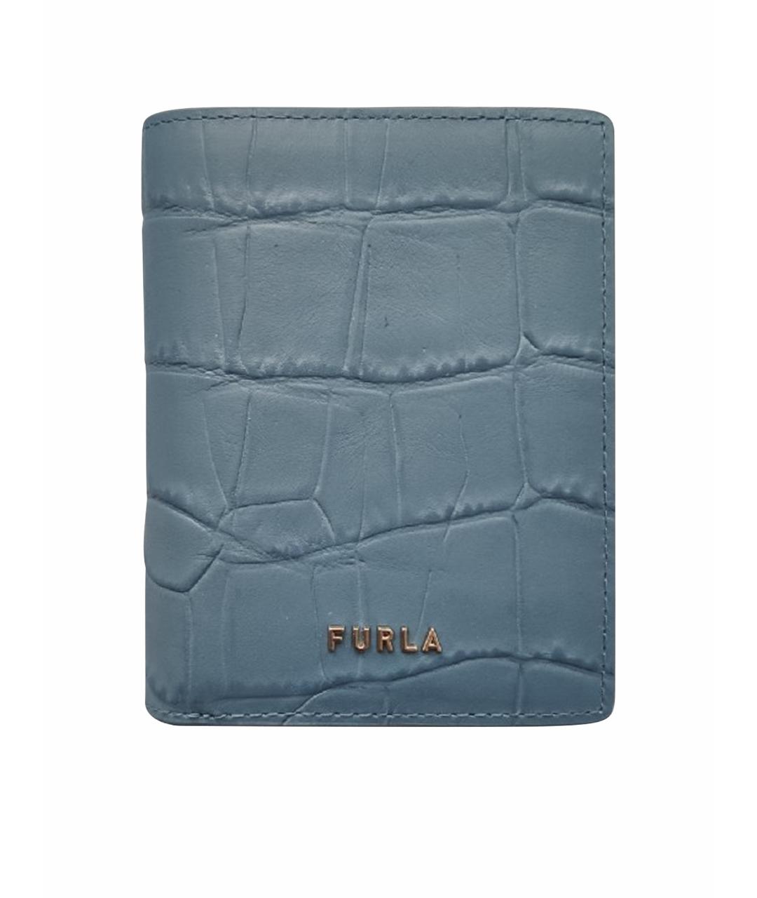 FURLA Голубой кожаный кошелек, фото 1
