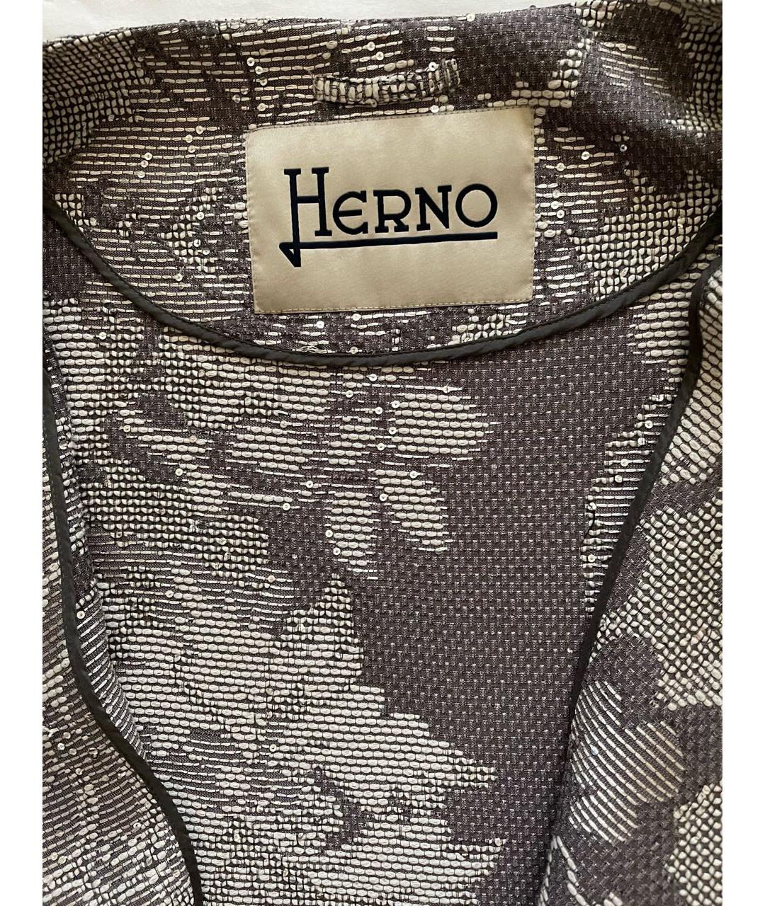 HERNO Серый вискозный жакет/пиджак, фото 3