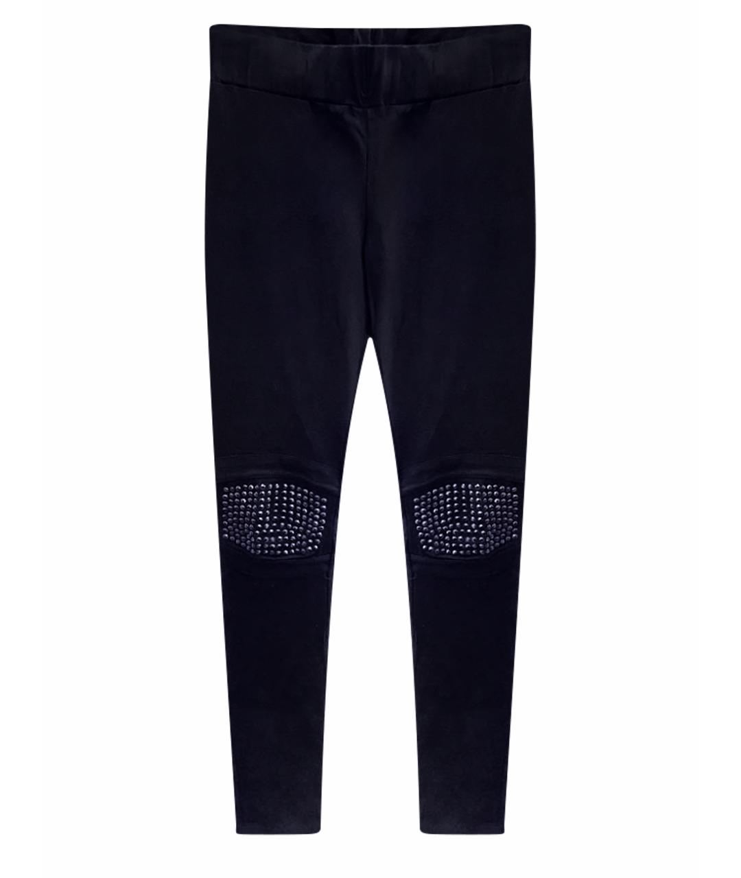 PHILIPP PLEIN Черные хлопковые леггинсы и велосипедки, фото 1