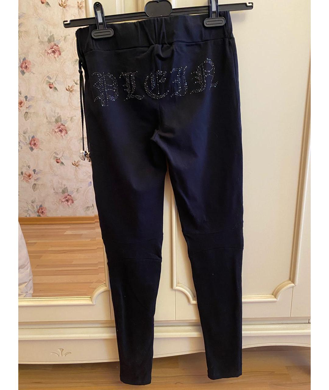 PHILIPP PLEIN Черные хлопковые леггинсы и велосипедки, фото 2