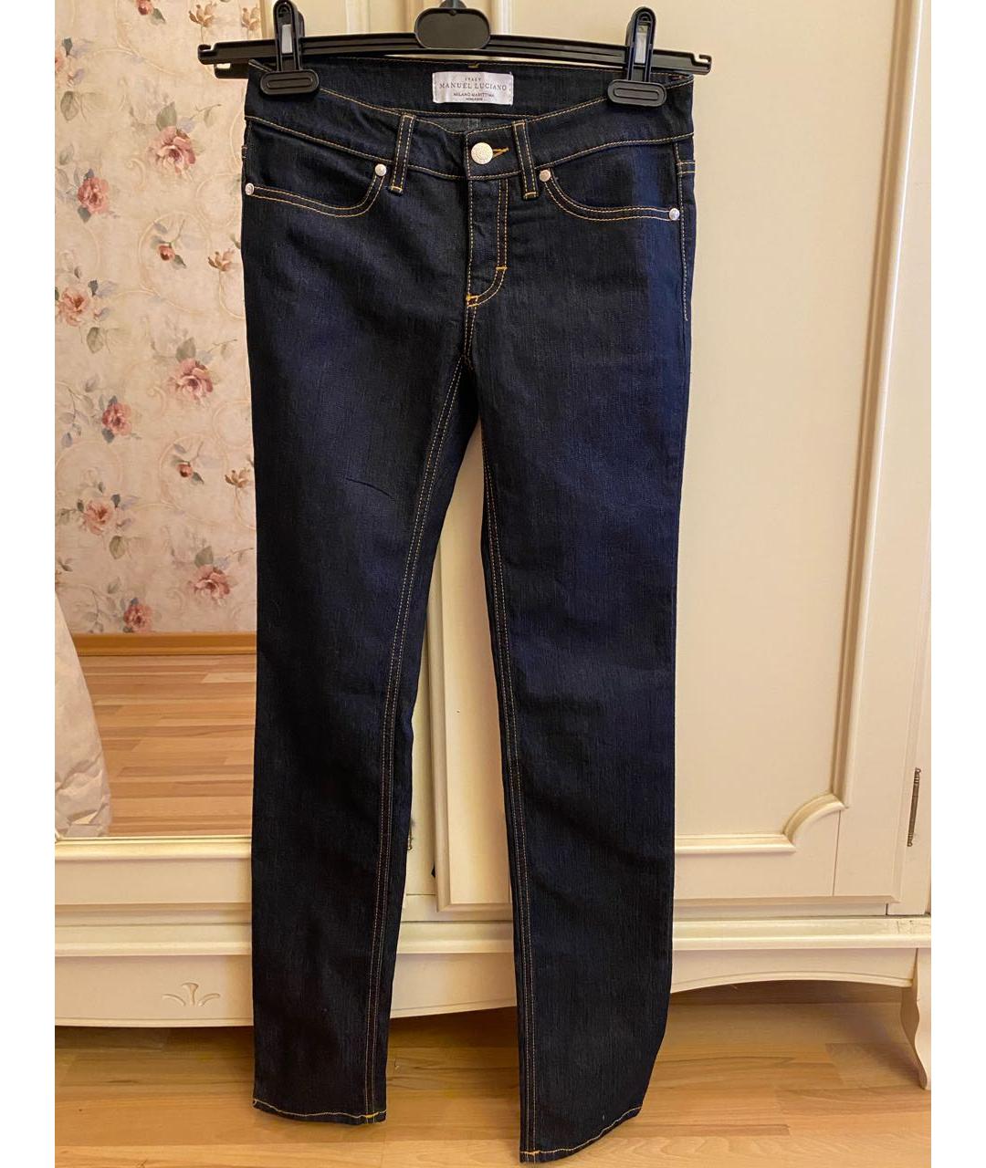 MANUEL LUCIANO Темно-синие прямые джинсы, фото 6