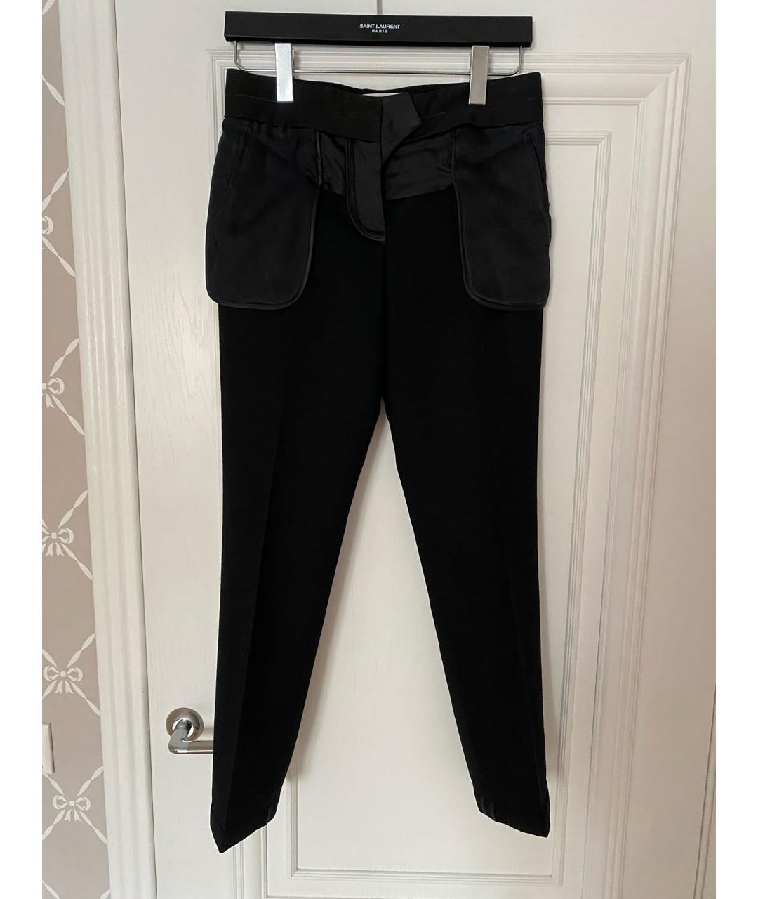 GIVENCHY Черные шерстяные прямые брюки, фото 4