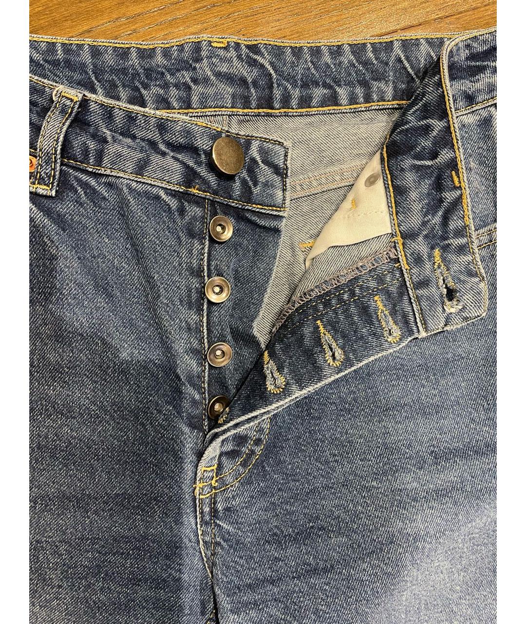 RAEY Синие хлопковые прямые джинсы, фото 3