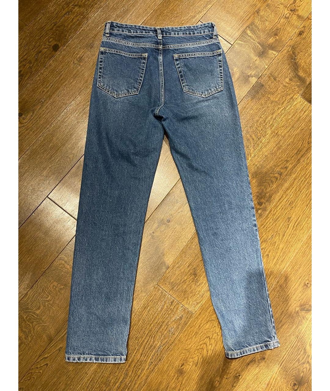 RAEY Синие хлопковые прямые джинсы, фото 2