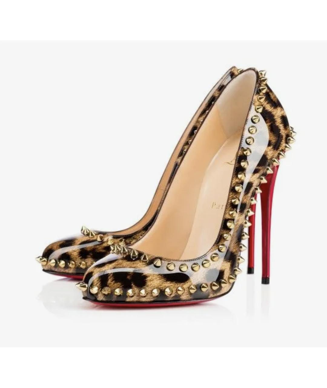 CHRISTIAN LOUBOUTIN Коричневые туфли из лакированной кожи, фото 6