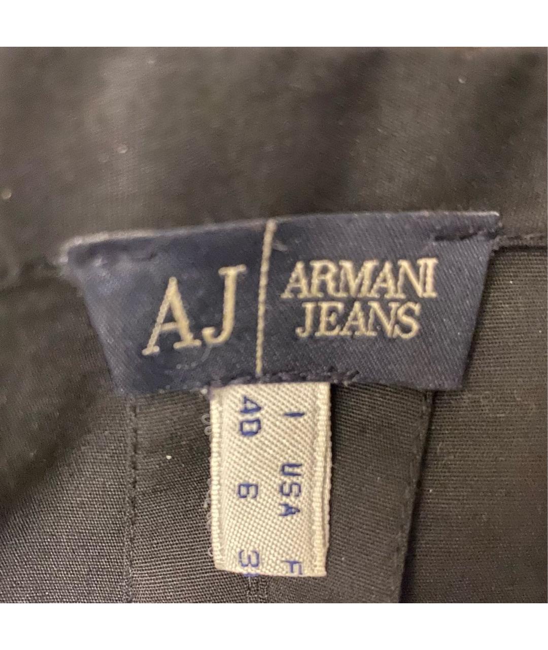 ARMANI JEANS Черная хлопковая юбка миди, фото 7