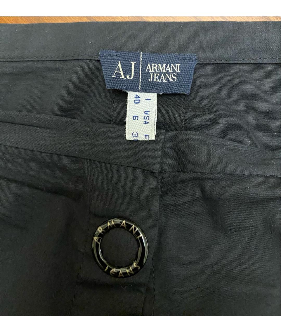 ARMANI JEANS Черная хлопковая юбка миди, фото 6