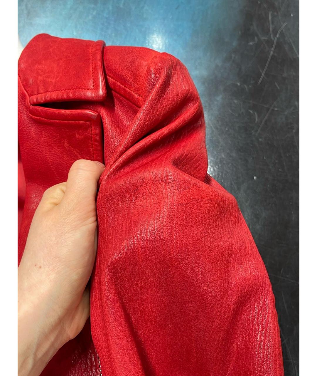 MIU MIU Красная кожаная куртка, фото 6