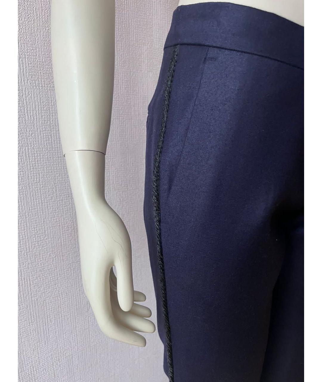 SHARON WAUCHOB Синие прямые брюки, фото 3