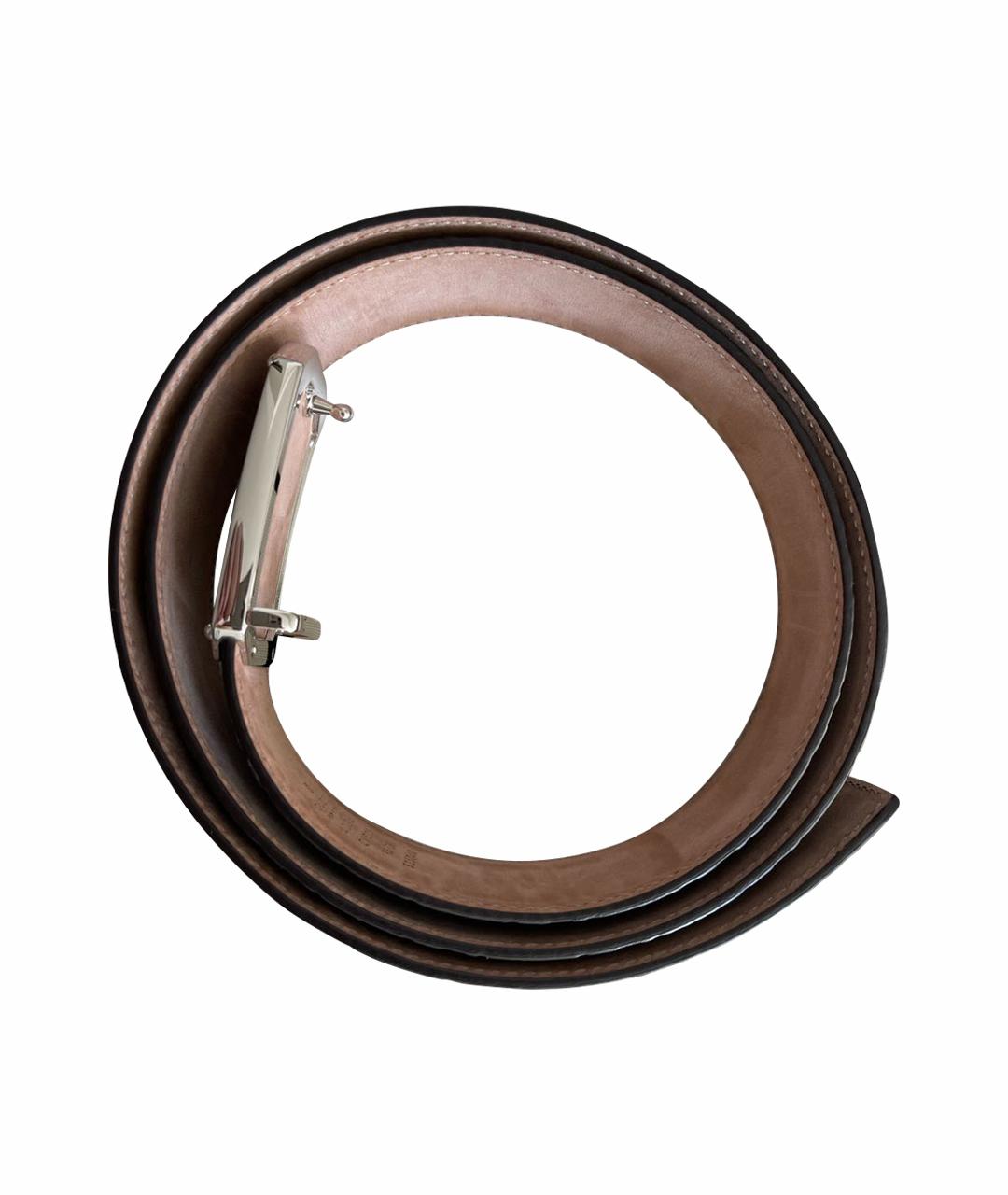 GUCCI Серый кожаный ремень, фото 1