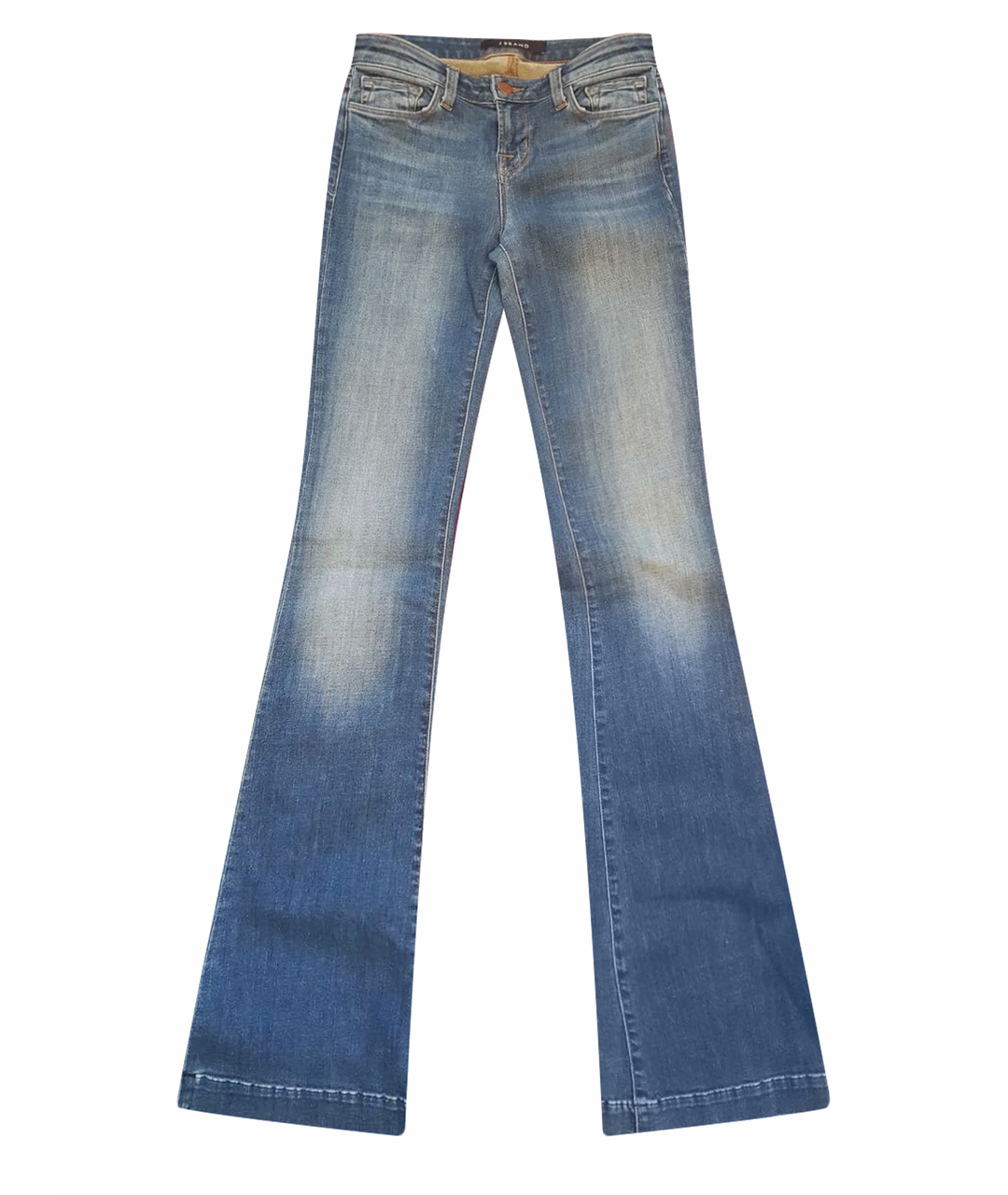 JBRAND Синие хлопко-эластановые джинсы клеш, фото 1