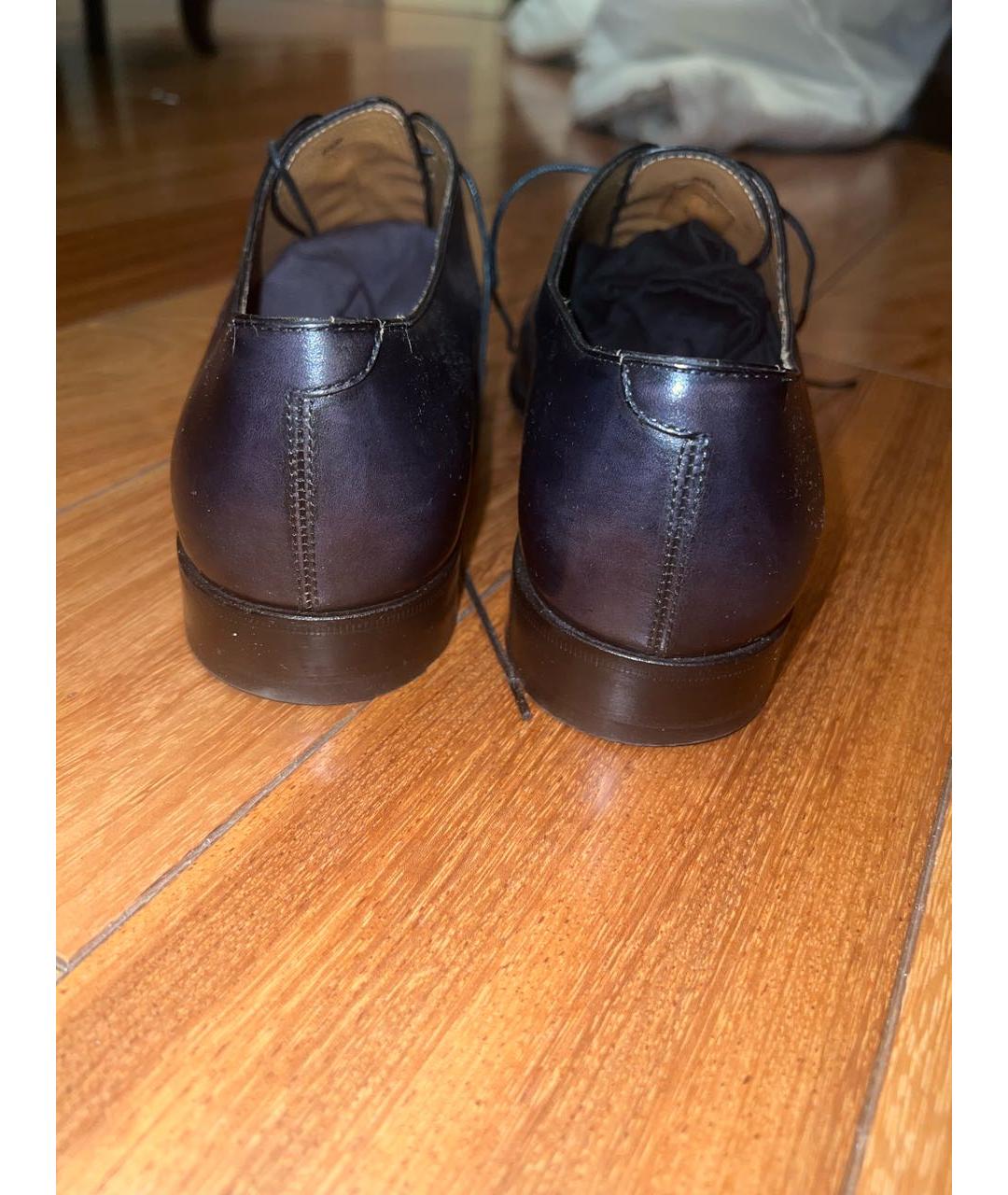 BERLUTI Темно-синие кожаные туфли, фото 4