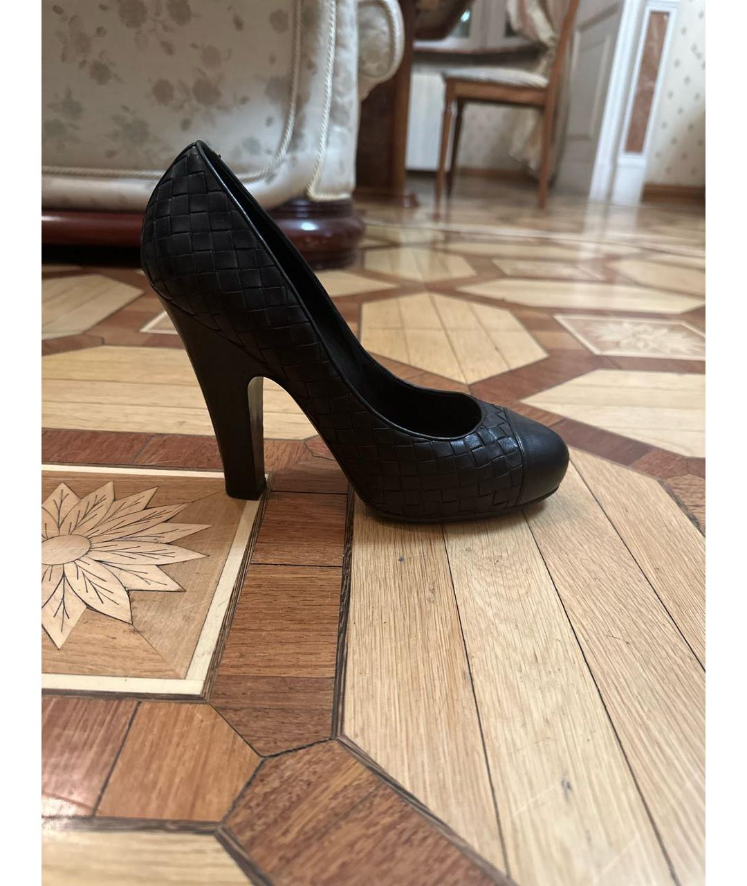 BOTTEGA VENETA Черные кожаные туфли, фото 5