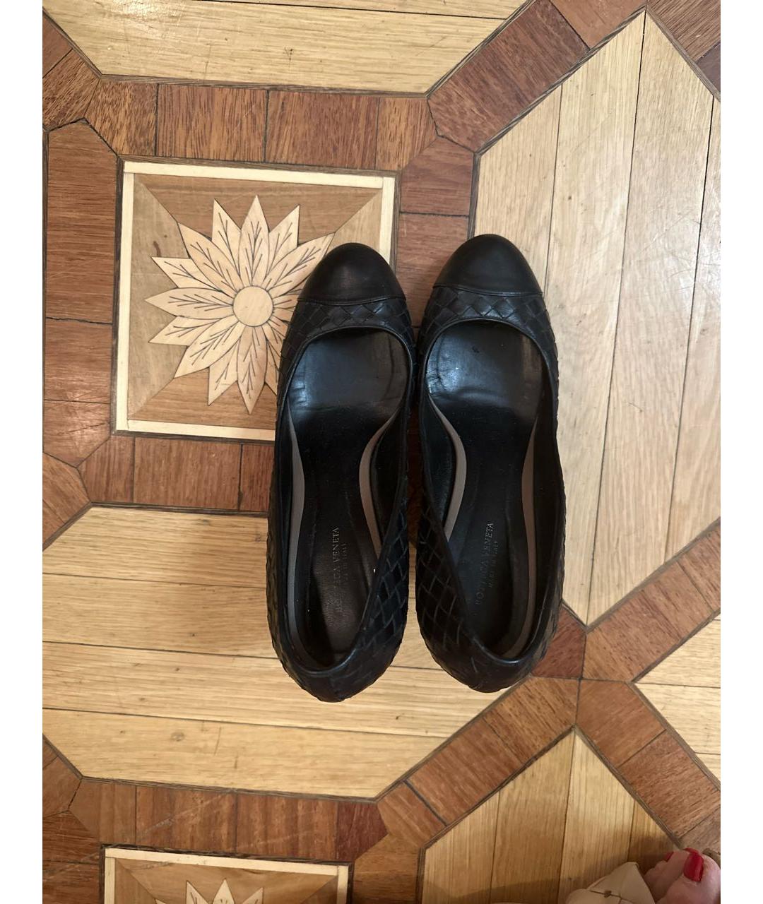 BOTTEGA VENETA Черные кожаные туфли, фото 3