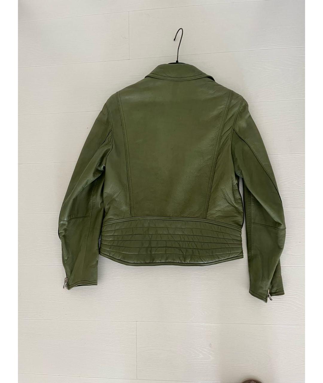 3.1 PHILLIP LIM Зеленая кожаная куртка, фото 2