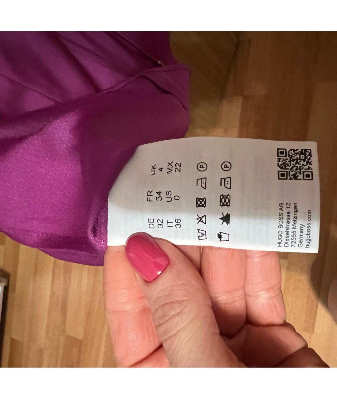 HUGO BOSS Фуксия шелковая блузы, фото 3