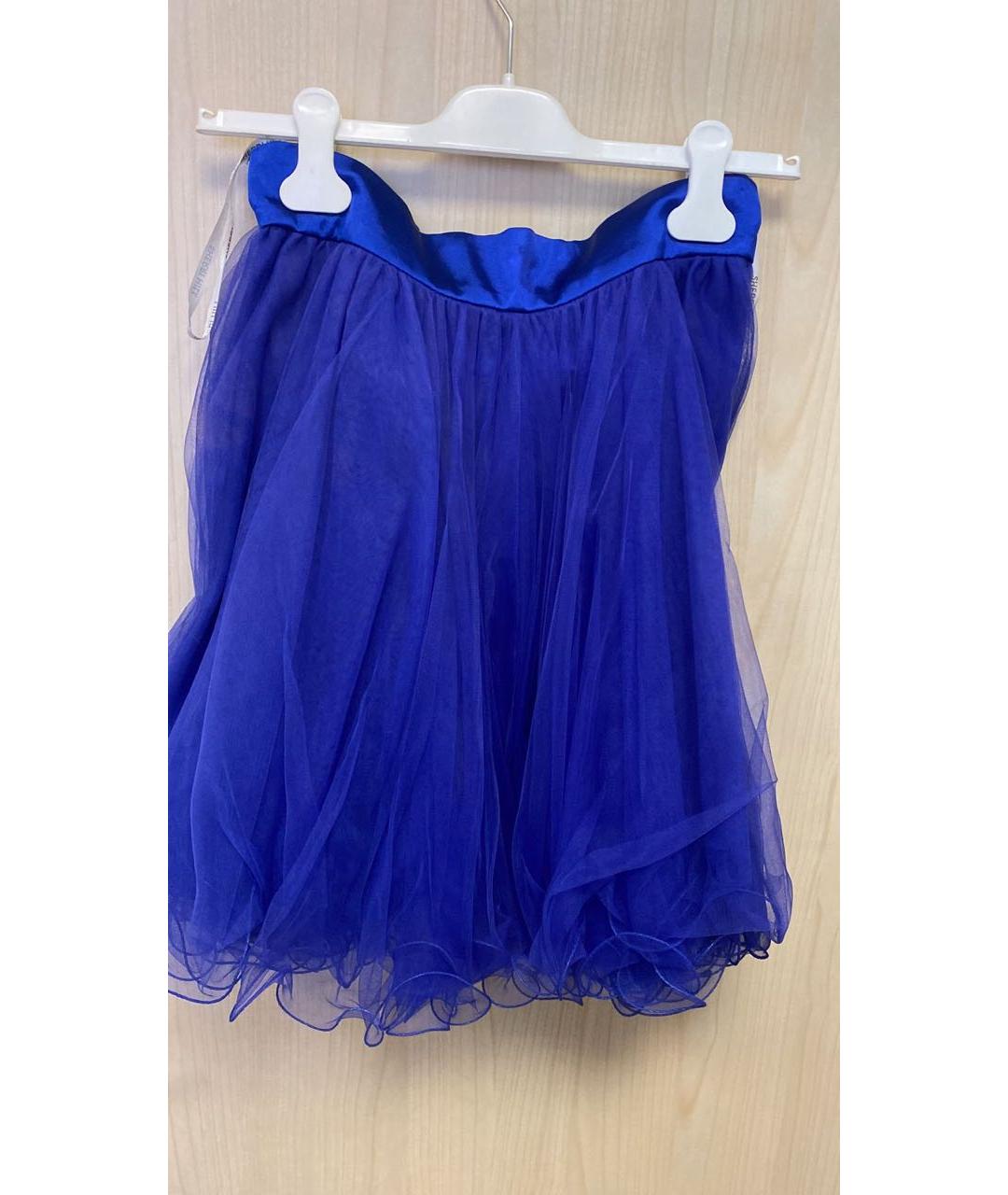 SHERRI HILL Синее полиэстеровое коктейльное платье, фото 7