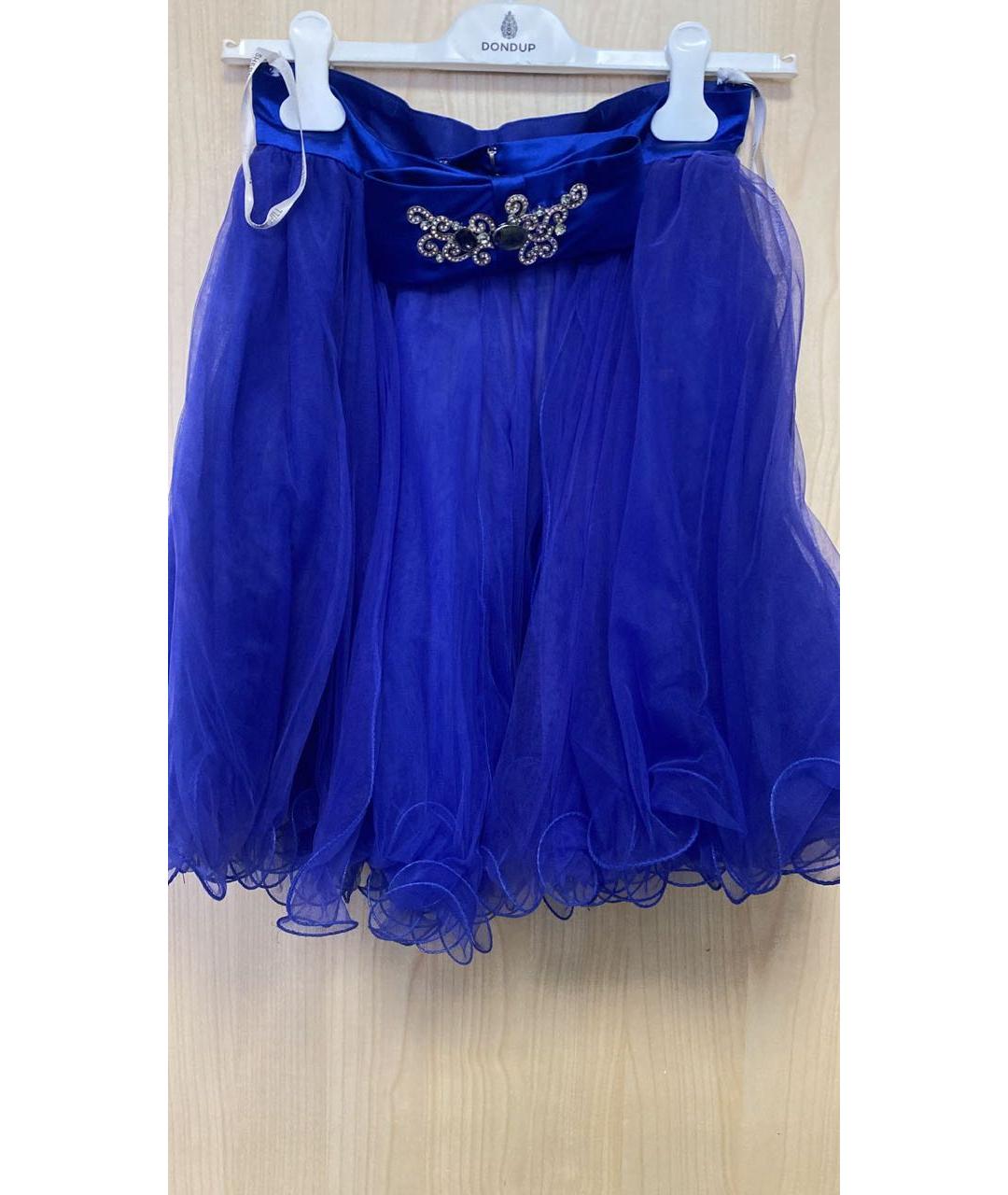 SHERRI HILL Синее полиэстеровое коктейльное платье, фото 6