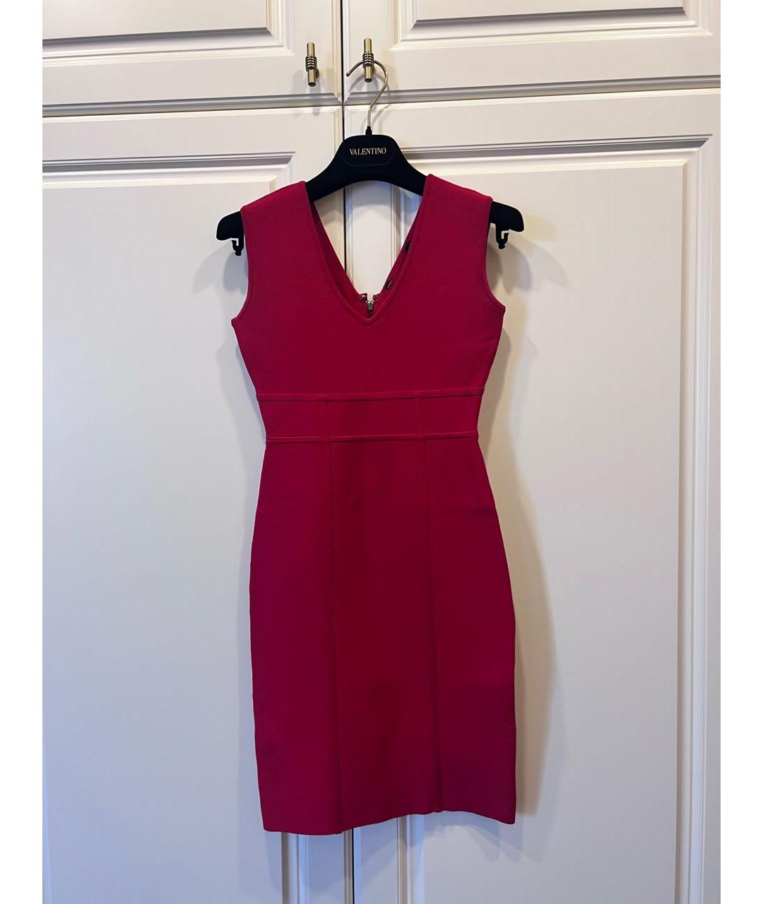 BCBG MAXAZRIA Красное полиэстеровое коктейльное платье, фото 4