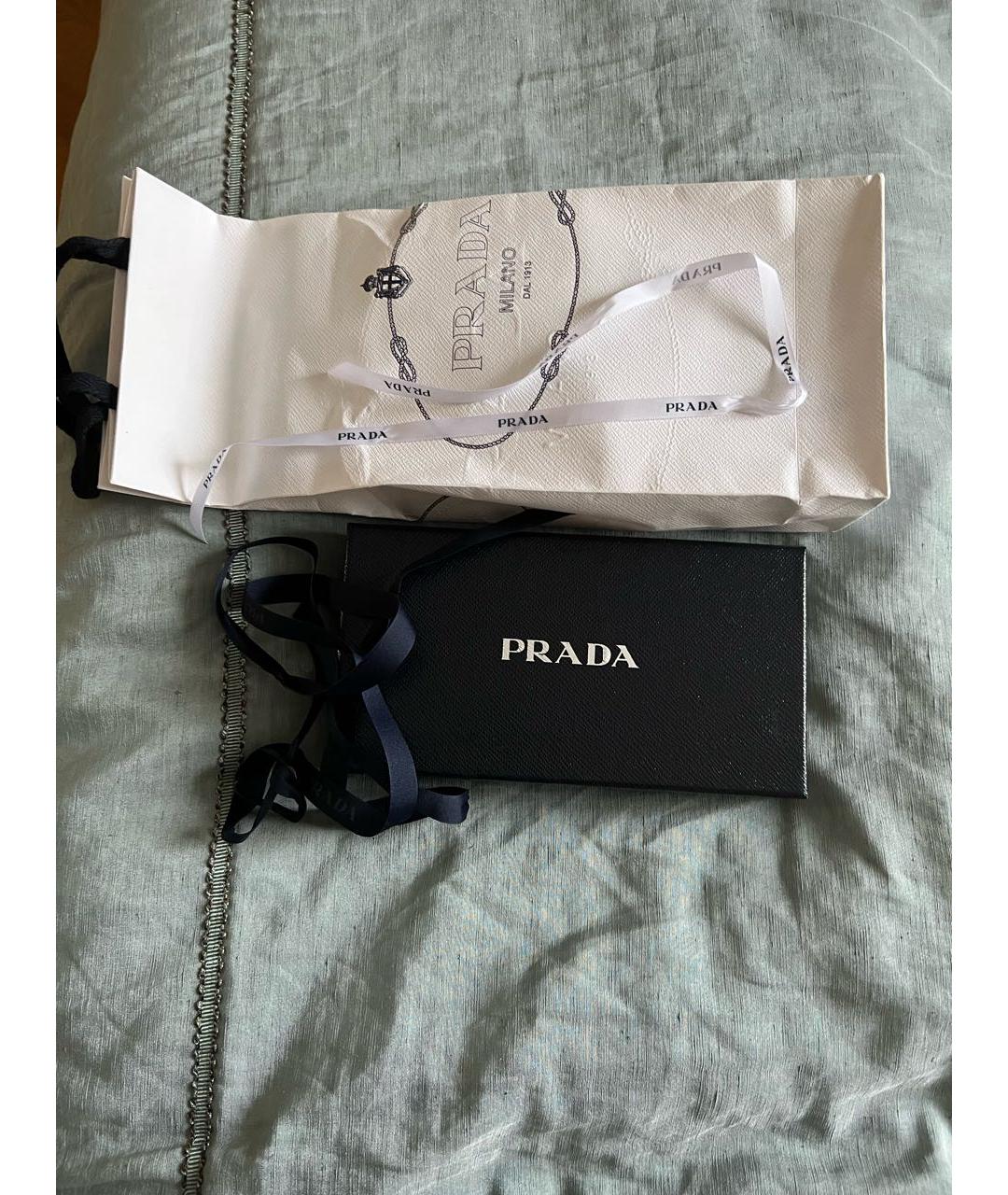 PRADA Бежевый кожаный кошелек, фото 4