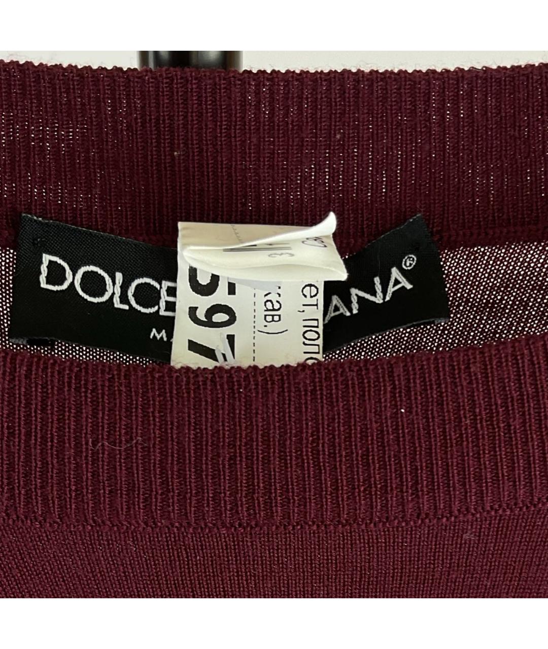 DOLCE&GABBANA Бордовый джемпер / свитер, фото 2