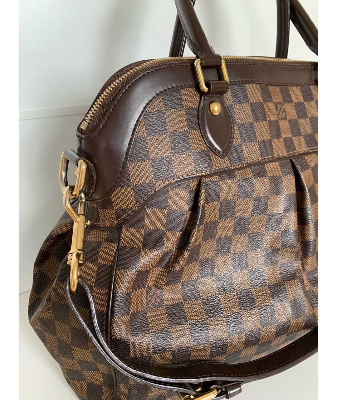 LOUIS VUITTON Коричневая кожаная сумка тоут, фото 2