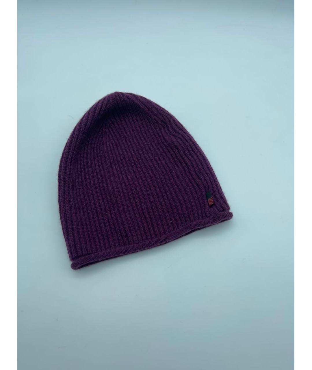 WOOLRICH Фиолетовая кашемировая шапка, фото 4