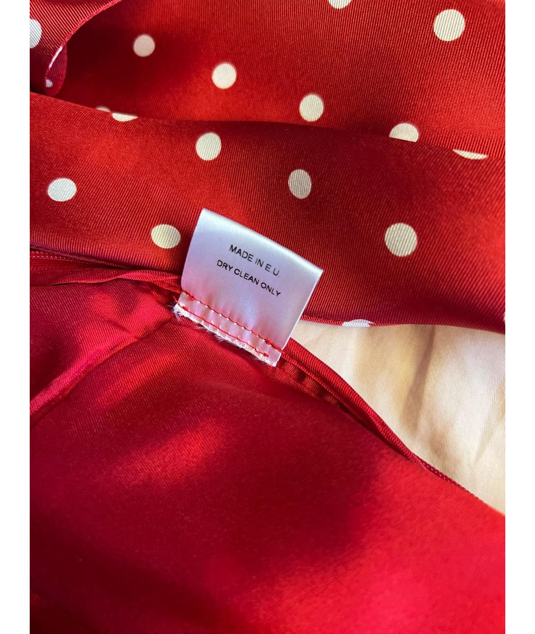 ALEXANDRE VAUTHIER Красное шелковое коктейльное платье, фото 4