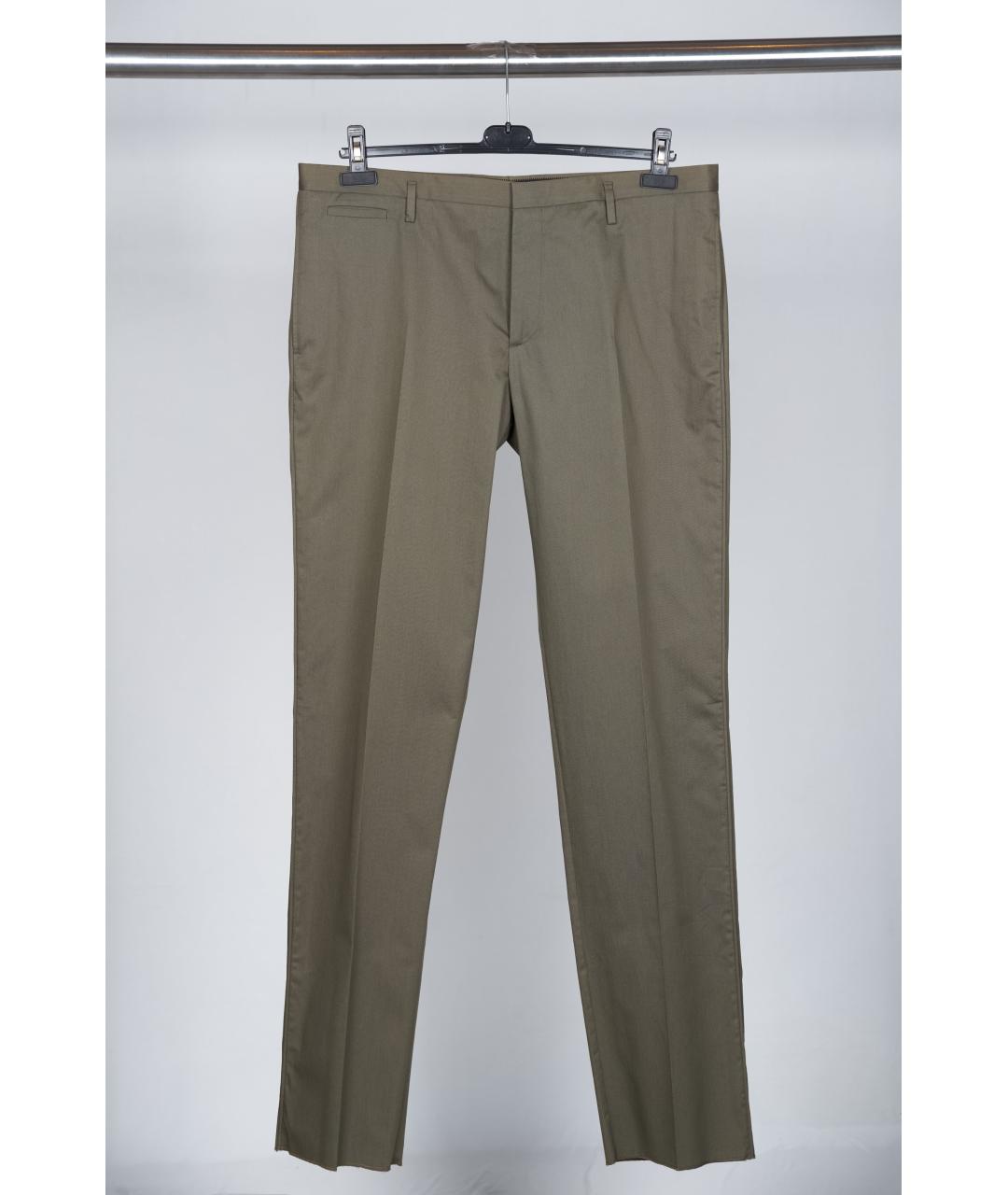 MARC JACOBS Зеленые хлопковые классические брюки, фото 3
