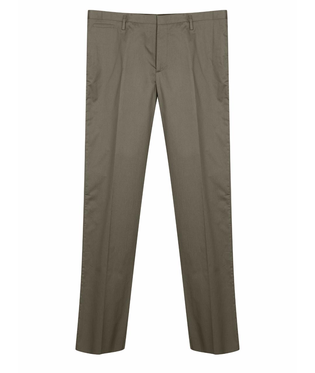 MARC JACOBS Зеленые хлопковые классические брюки, фото 1