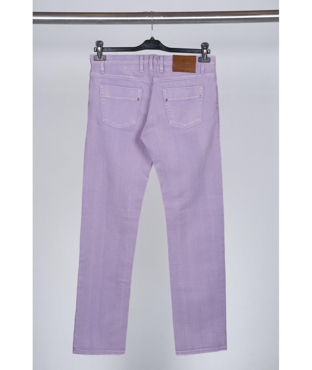 GUCCI Фиолетовые хлопковые джинсы, фото 2