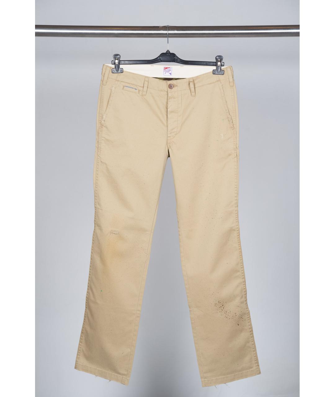 PRPS Бежевые хлопковые прямые джинсы, фото 3