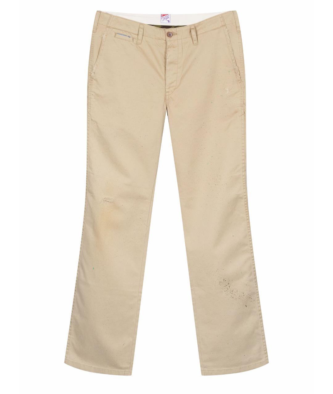 PRPS Бежевые хлопковые прямые джинсы, фото 1