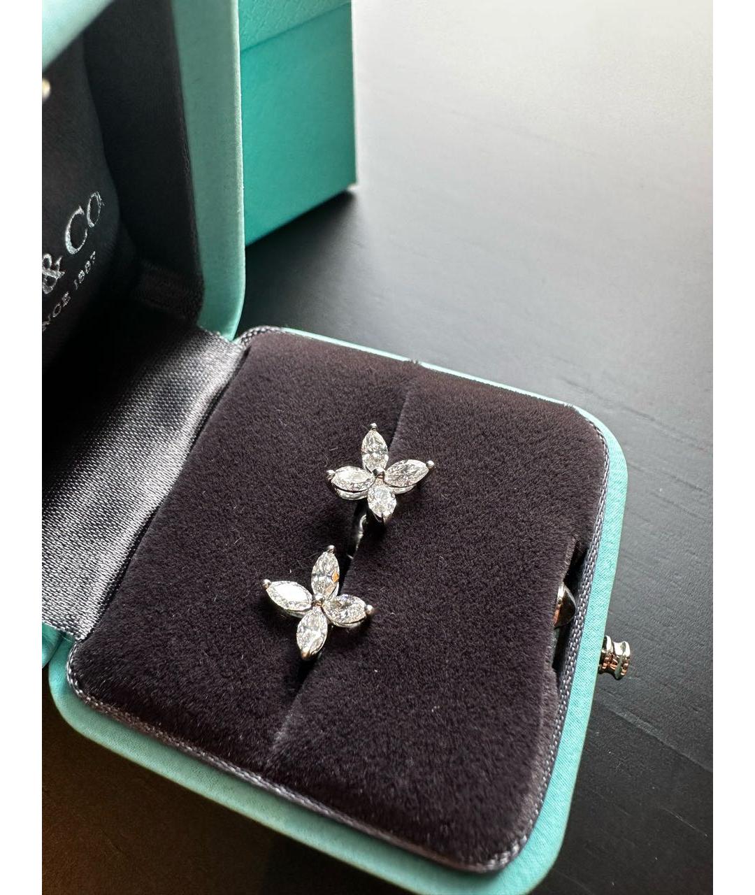 TIFFANY&CO Платиновые серьги, фото 6