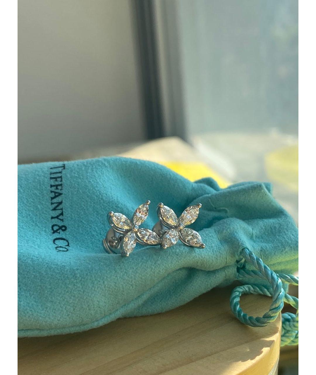 TIFFANY&CO Платиновые серьги, фото 3