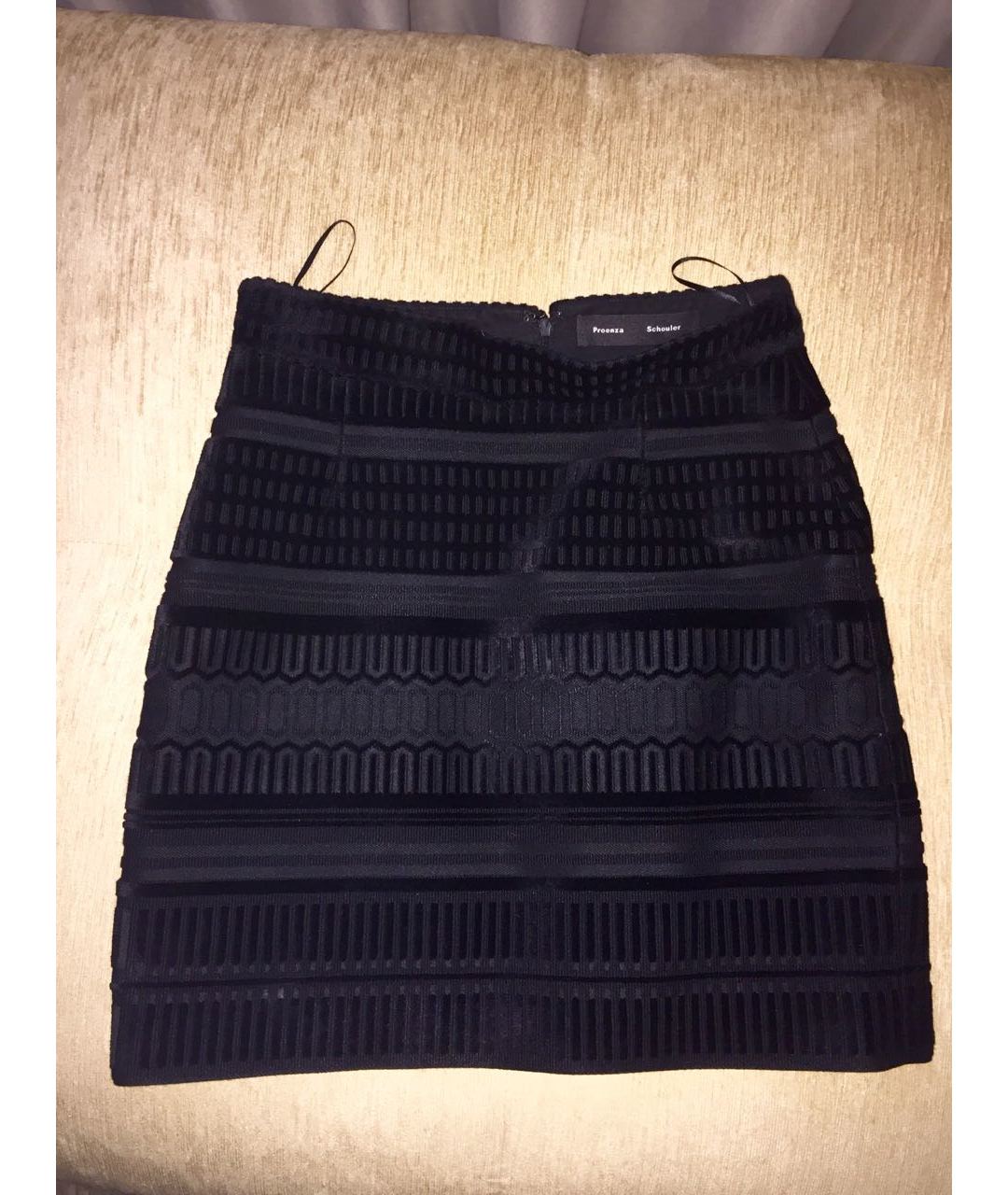 PROENZA SCHOULER Черная вискозная юбка мини, фото 7