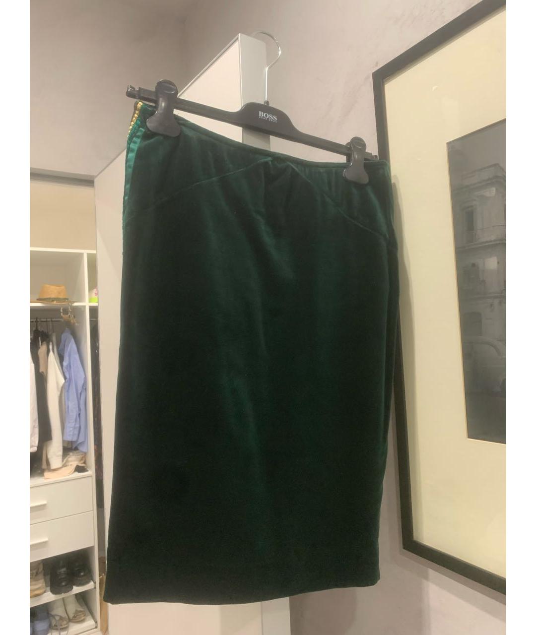 PATRICK HELLMANN Зеленый вискозный костюм с юбками, фото 2
