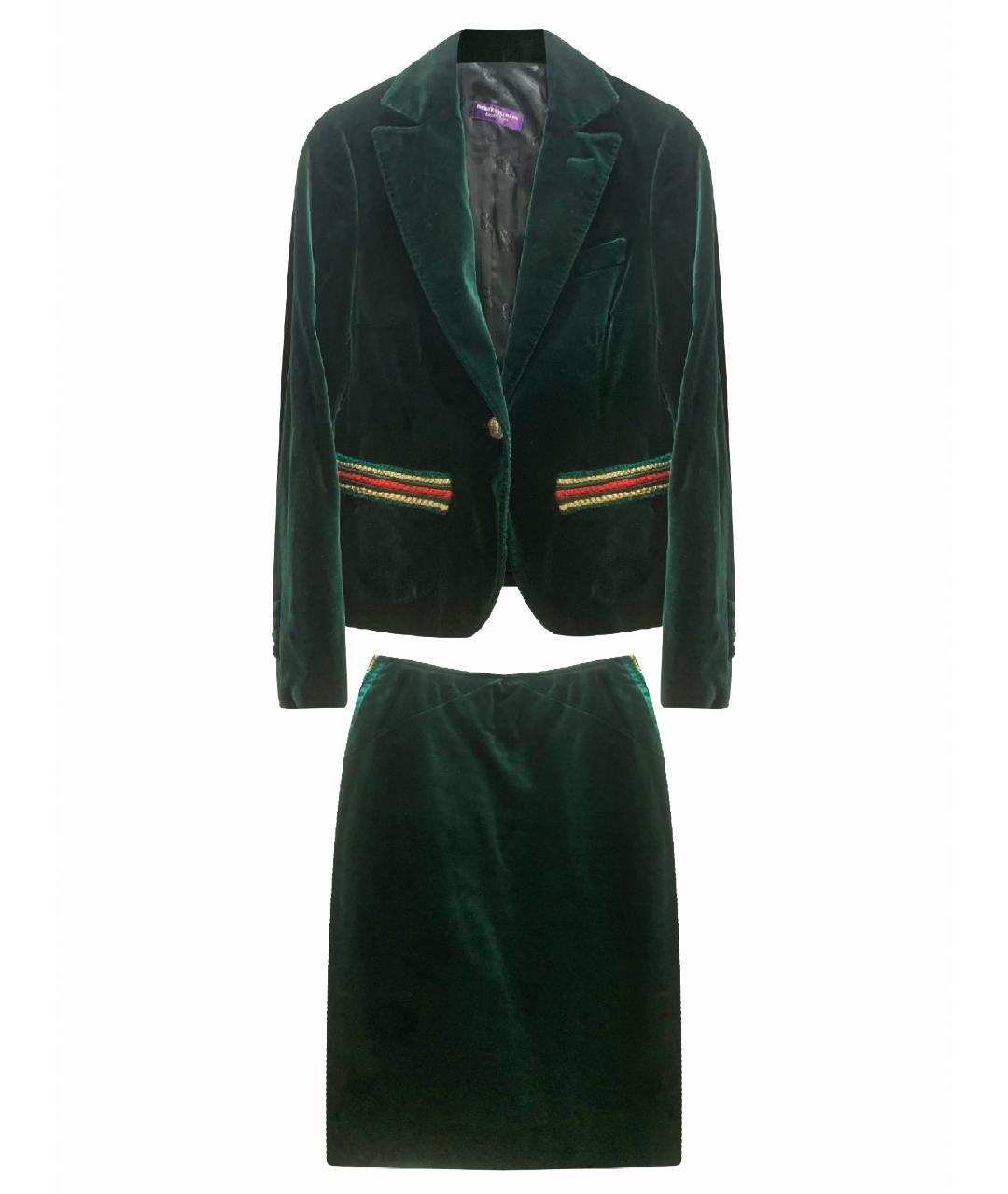 PATRICK HELLMANN Зеленый вискозный костюм с юбками, фото 1
